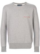 Natural Selection Linear Crewneck Printed Sweatshirt - Grey