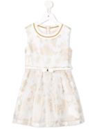 Monnalisa Printed Flared Dress, Girl's, Size: 6 Yrs, White