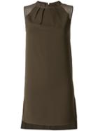 All Saints Gathered Neck Mini Dress - Green