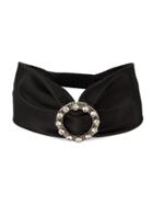 Miu Miu Crystal Buckle Headband - Black