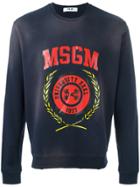 Msgm Logo Print Sweatshirt - Blue