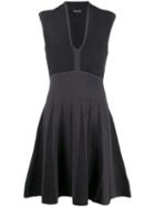 Emporio Armani Two Tone Sleeveless Dress - Black