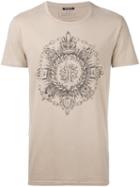 Balmain Circle Crest T-shirt, Men's, Size: Xl, Nude/neutrals, Cotton