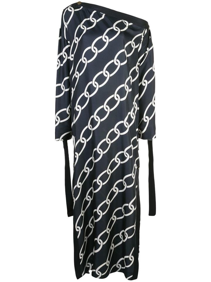 Monse Large Chain Print Dress - Blue