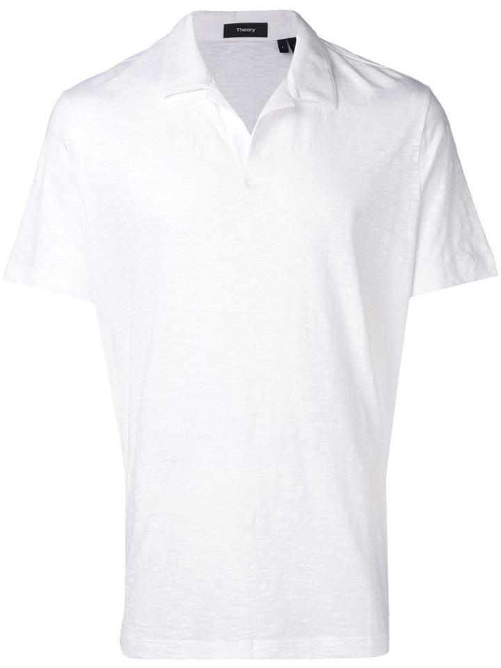 Theory Logo Short-sleeve Polo Top - White