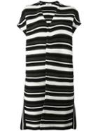 Gianluca Capannolo Striped V-neck Long Cardigan, Women's, Size: Small, Green, Wool