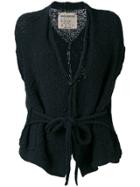 Daniel Andresen Sleeveless Belted Cardigan - Blue