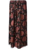 Lanvin Floral Print Maxi Skirt, Women's, Size: 38, Pink/purple, Silk/cotton/viscose