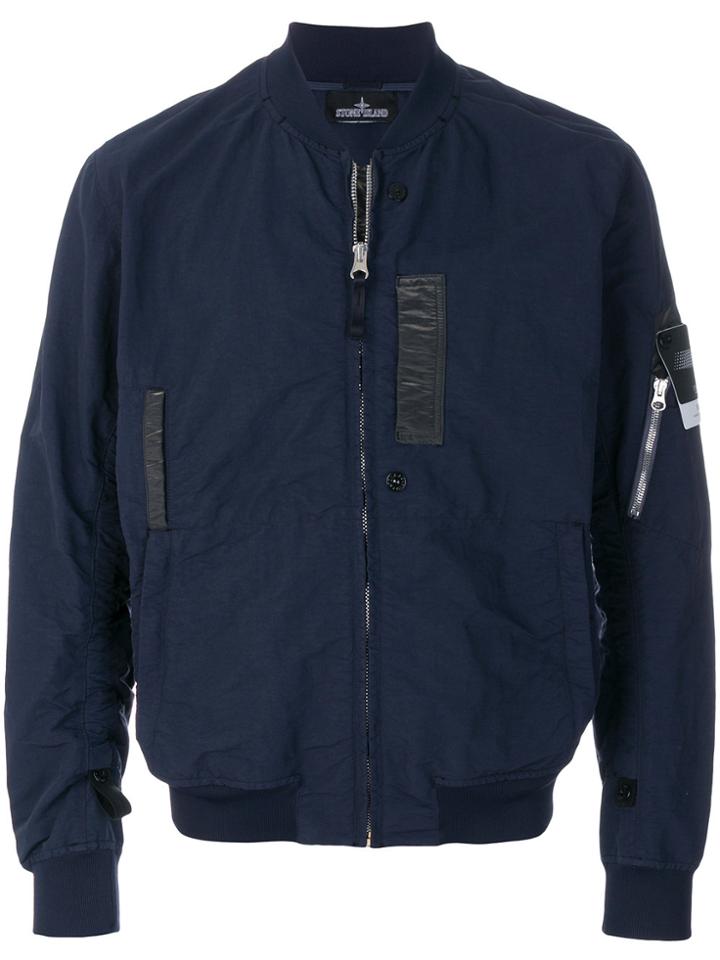 Stone Island Shadow Project Sports Zipped Bomber Jacket - Blue