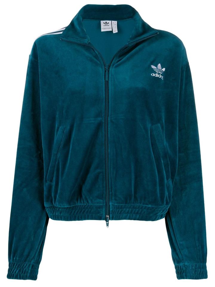 Adidas Velour Track Jacket - Blue