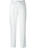 Majestic Filatures Drawstring Trousers, Women's, Size: Ii, White, Linen/flax
