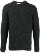 Lemaire Textured Knit Crew Neck Sweater - Grey