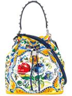 Dolce & Gabbana Majolica Print Bucket Tote