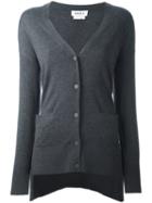 Dkny Long Line Cardigan, Women's, Size: Medium, Grey, Nylon/viscose/wool