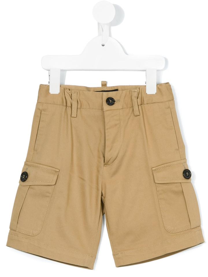 Dsquared2 Kids - Cargo Shorts - Kids - Cotton/spandex/elastane - 10 Yrs, Boy's, Nude/neutrals