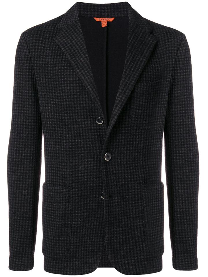 Barena Flannel Check Blazer - Black