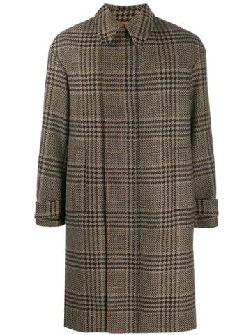 Just Cavalli Houndstooth Check Coat - Brown
