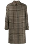 Just Cavalli Houndstooth Check Coat - Brown