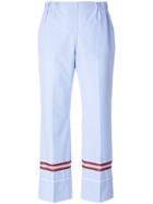 No21 Cropped Pyjama-style Trousers - Blue