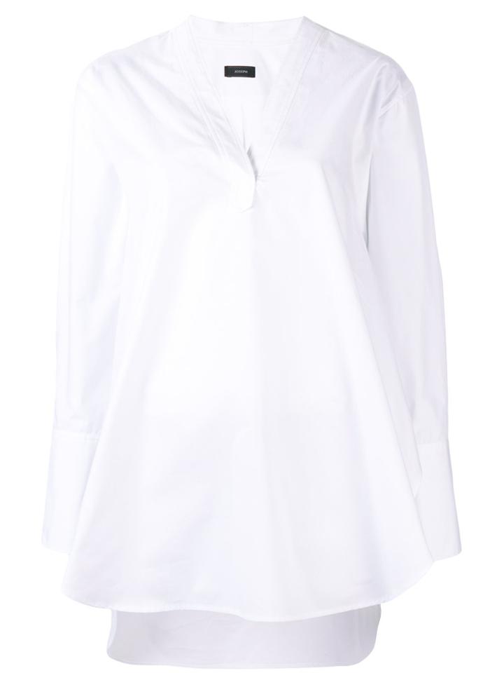 Joseph Oversized Long Sleeved Blouse - White
