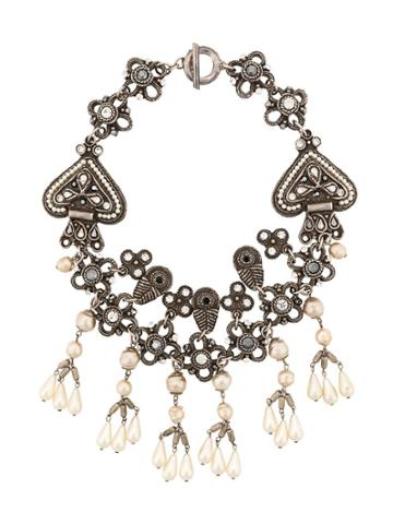 Katheleys Vintage Claire Deve French Couture Necklace - Silver
