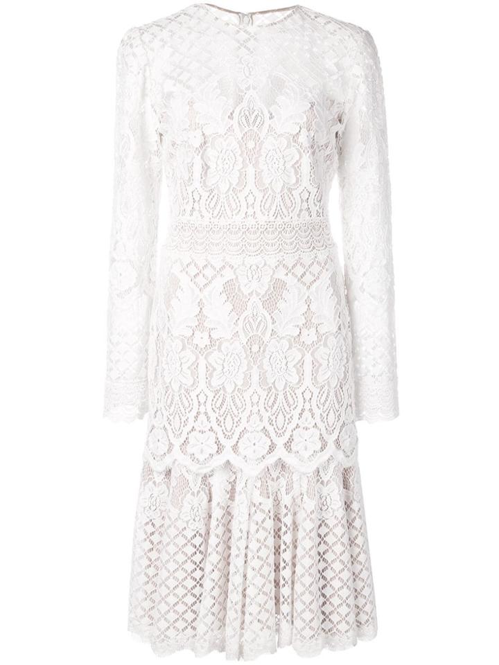 Tadashi Shoji Floral Lace Midi Dress - White