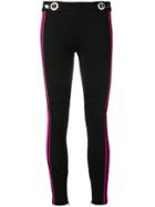 Versace Jeans Side-stripe Logo Leggings - Black
