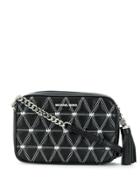 Michael Michael Kors Contrast Stitch Shoulder Bag - Black