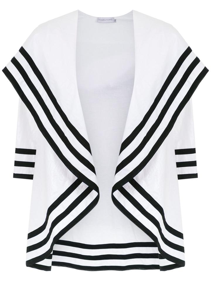 Mara Mac Wide Cut Out Coat - White