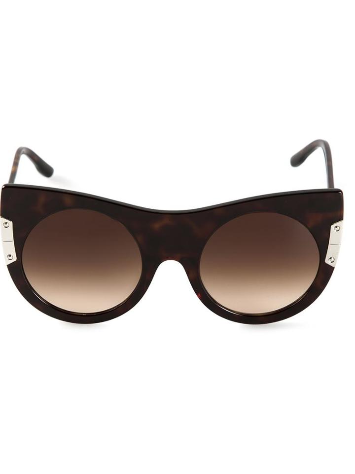 Stella Mccartney 'flat Cat Eye' Sunglasses, Women's, Brown, Acetate