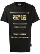 Versace Jeans Couture Etichetta Label Print T-shirt - Black