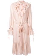 Flow The Label Ruffled Details Shirt Dress - Nude & Neutrals
