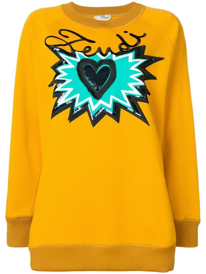 Fendi Logo Motif Sweatshirt - Orange