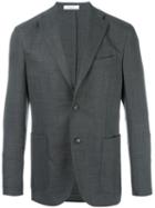 Boglioli Two Button Blazer, Men's, Size: 50, Grey, Virgin Wool/spandex/elastane/acetate/cupro
