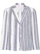 Thom Browne Single-breasted Striped Blazer - Blue