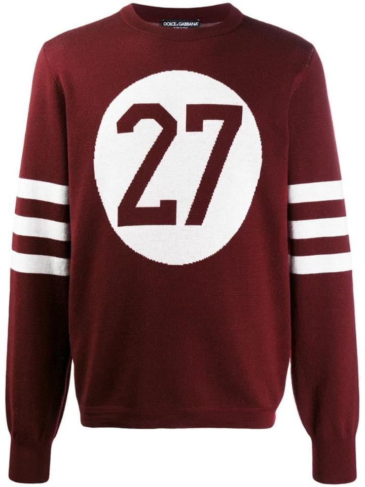 Dolce & Gabbana 27 Striped Knitted Sweater - Red