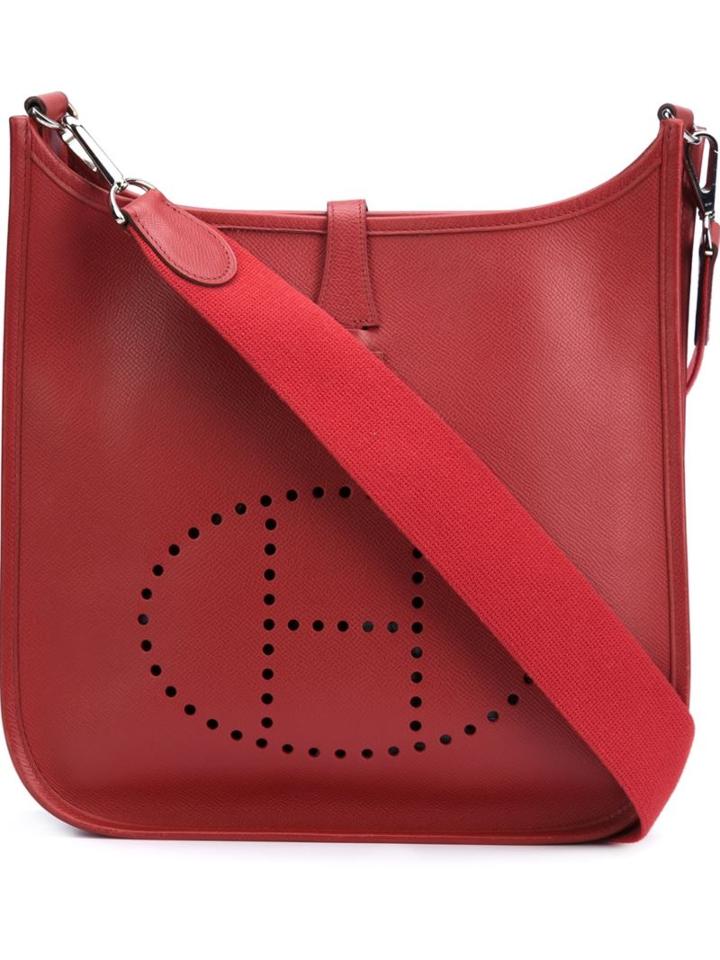 Hermès Vintage Evelyne Tpm Crossbody Bag, Women's, Red