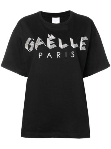 Gaelle Bonheur Oversized Print T-shirt - Black