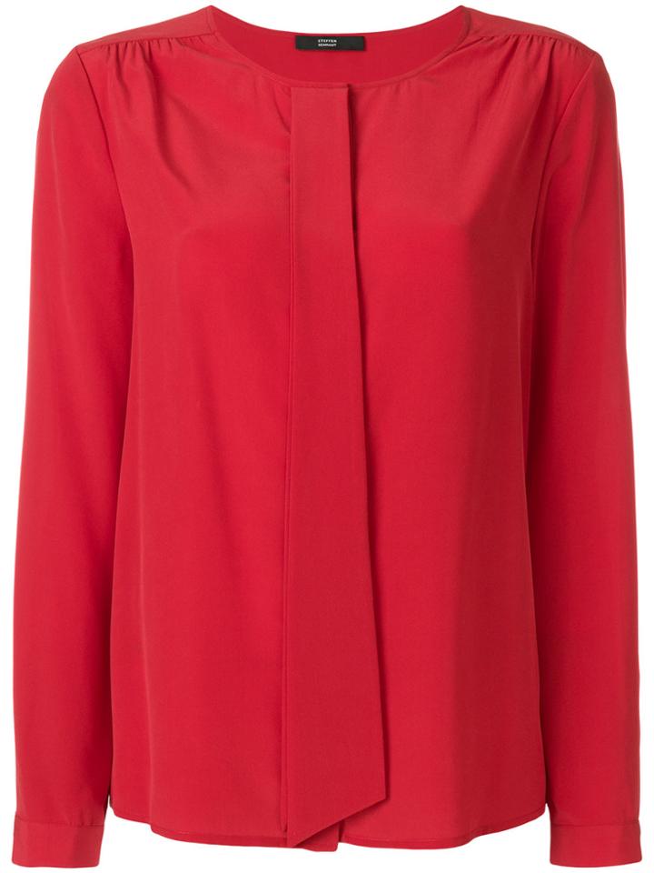 Steffen Schraut Pleat Detail Blouse - Red