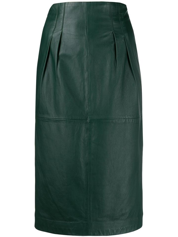 Ps Paul Smith Pleated Pencil Skirt - Green