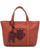 Tila March Small Leather Trim Tote - Red
