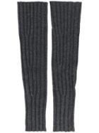 Cashmere In Love Ribbed Fingerless Aspen Gloves - Grey