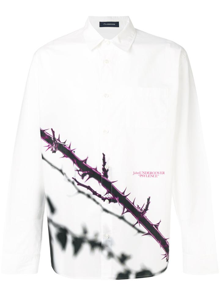 John Undercover Branch-print Shirt - White