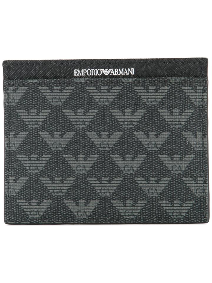 Emporio Armani Logo Stamp Cardholder - Black