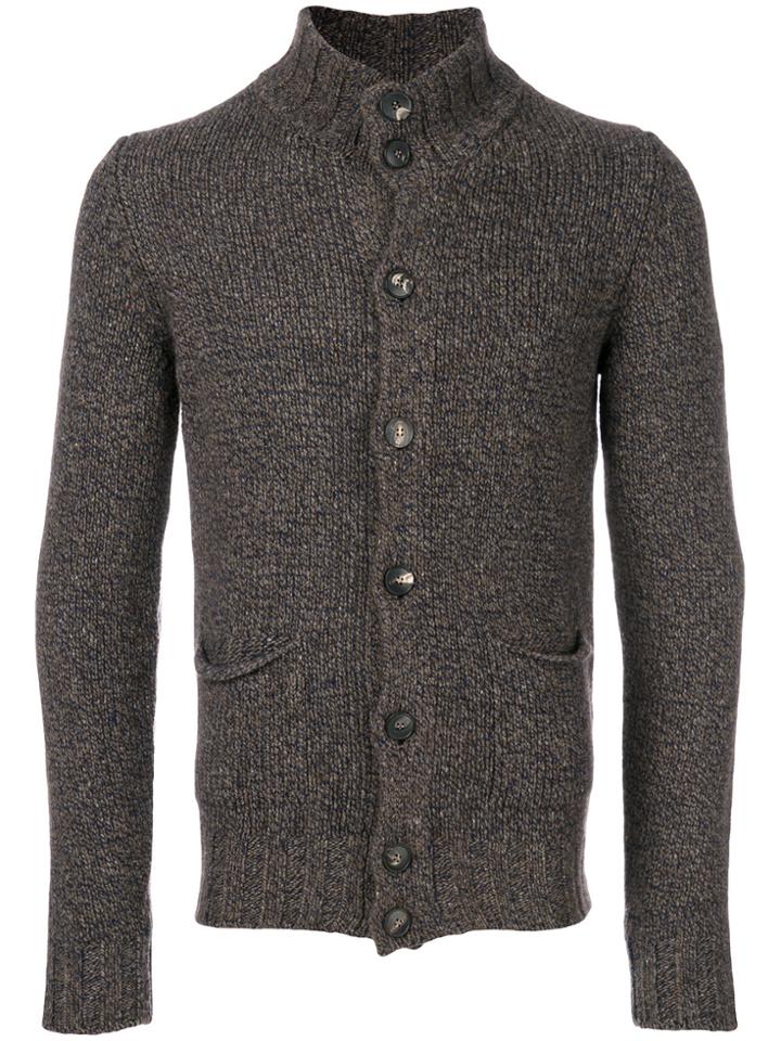 Dell'oglio Front Pocket Cardigan - Brown