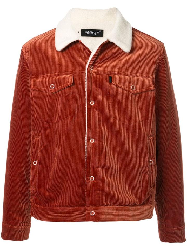 Undercover Ribbed Trucker Jacket - Red