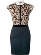 Guild Prime Leopard Print Short Dress, Women's, Size: 36, Brown, Polyester