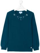 Lanvin Petite Teen Embellished Sweater - Blue
