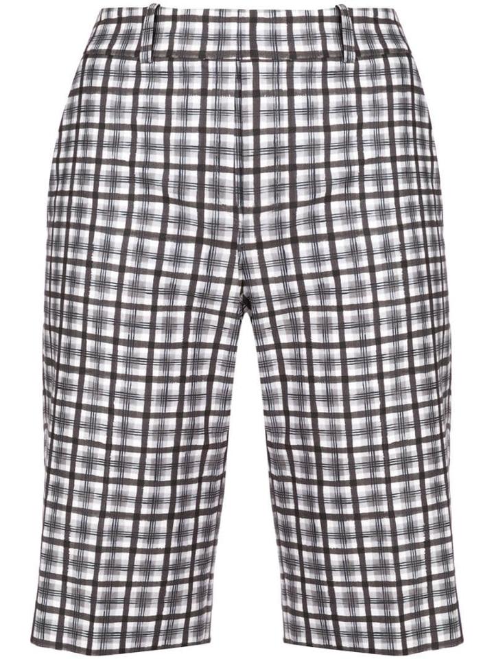Michael Kors Collection Check Bermuda Shorts - Black