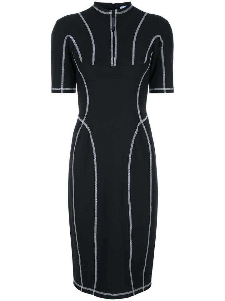 Mugler Scuba Robe Mid-length Dress - Black